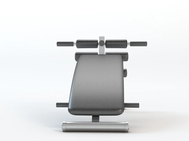 Gym workout bench 3D Model_06